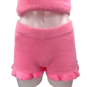ASOS Pink Fleece Cardigan Short Sleeve T Shirt Shorts Sweater 3 Piece Set Size 2 thumbnail 7