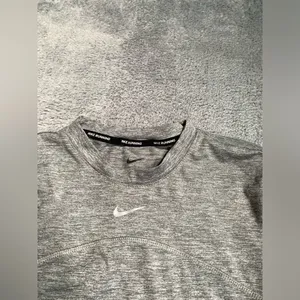 Nike running dri-fit long sleeve gray shirt small thumbnail 4