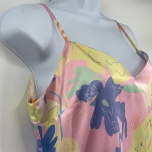 Chi Chi Satin Slip Dress Sz 10 Y2K Coquette Pastel Florall Festival Maxi Resort thumbnail 4