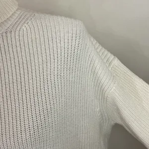 J Crew Ribbed cotton cashmere blend relaxed turtleneck sweater in ivory size XS thumbnail 7