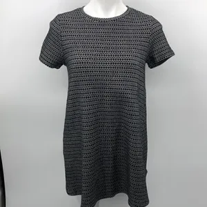 Zara black white print short sleeve fall dress thumbnail 2