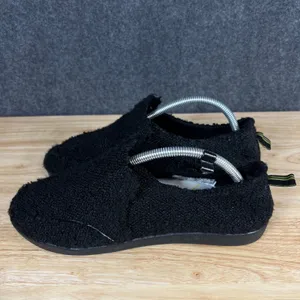 Vionic Beach Malibu Black Teddy Faux Shearling Slip On Sneakers Womens 10 thumbnail 2