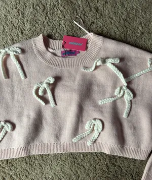 Cropped Pink Sweater thumbnail 4