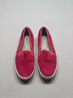 Clarks Collection Cushion Soft Red Suede Espadrille Slip-On Shoes thumbnail 6