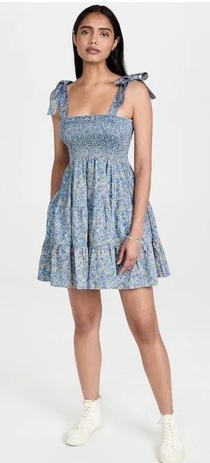 XIRENA Lori Floral Lightweight Smocked Mini Dress Size‎ M thumbnail 1