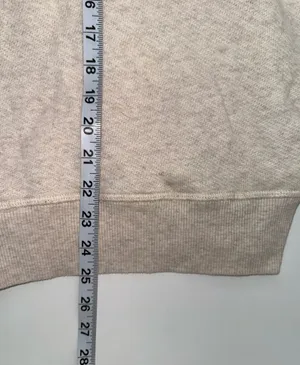 Maurices Henley Pullover Sweatshirt Oatmeal Cream Drop Shoulder thumbnail 7