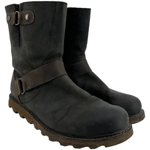 Sorel Scotia Boots Mid Calf Engineer Waterproof Leather Slip On Black Brown 9.5 thumbnail 2