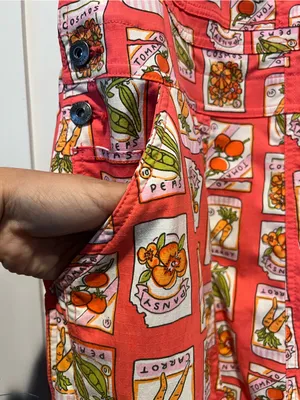 Heirloom gardening bib Overalls Lx29 coral seed packets One-Piece thumbnail 6