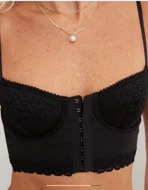 Aerie Black Lace Bralette thumbnail 3
