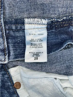 Vintage 90s Guess Jeans Straight Leg Womens 29 Mid Rise Triangle Logo Y2K Grunge Denim thumbnail 10