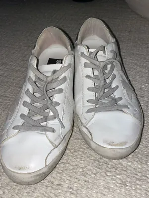 Golden Goose Women's Super-Star with silver heel tab and metal stud lettering thumbnail 8