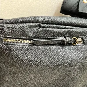 Elliott Lucca Black and Brown Leather Backpack thumbnail 3