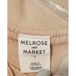 Melrose and‎ Market Bomber Jacket Lightweight Drawstring Beige Size S thumbnail 3