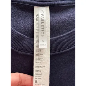 Fabletics Navy‎ Blue Cozy Fleece Crewneck Sweatshirt Small thumbnail 5
