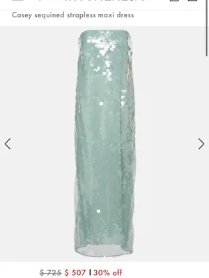 STAUD Casey sequined strapless maxi dress thumbnail 2