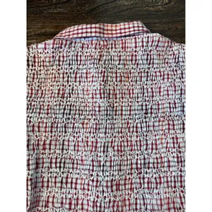 Free People Charlotte Gingham Tunic‎ Women XS Red White NEW Smocked Boho thumbnail 8