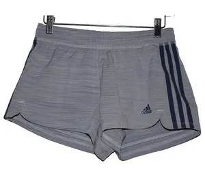 Womens Adidas Blue Gray White Running Shorts Track Shorts Athletic Shorts Size S thumbnail 1