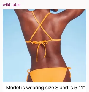 Target Orange Ribbed Bikini Set thumbnail 4