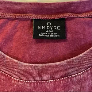 Empyre Zumiez T Shirt | Red Acid Wash Short Sleeve Tee Shirt thumbnail 9