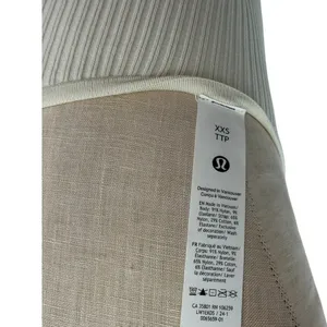Lululemon Ribbed Asymmetrical One Shoulder Knit Mini Dress Ivory Size‎ XXS thumbnail 11