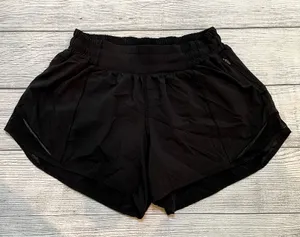 Lululemon Hotty Hot Short II Long 4” Women 6 Black thumbnail 1