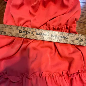 Maxi Dress Halter Boho chic Romantic Tiered Orange M Fairy Cottage Core Festival thumbnail 8
