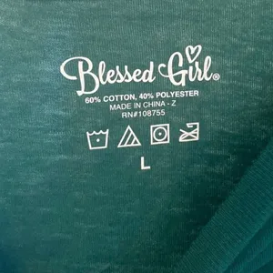 Blessed Girl Womens Happy Birthday Jesus Christmas Long Sleeve Tee Green Size L thumbnail 6