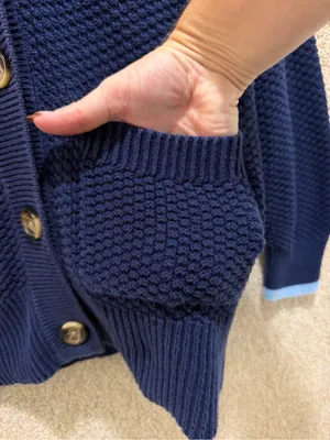 Aerie knit cardigan 100% cotton xs letterman college academia preppy letter A thumbnail 6