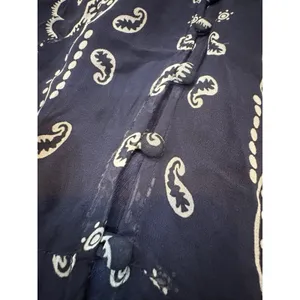 Sundance Brieia Bandana Print Sheer Button Front Dress Size Medium Paisley thumbnail 12