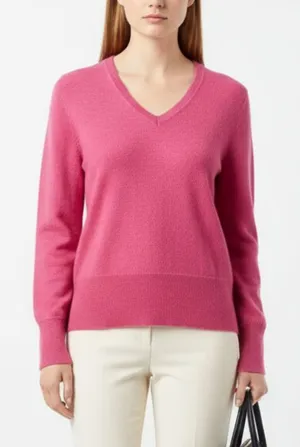Victor Alfaro 100% Wool Pink Vintage Long Sleeve Sweater L thumbnail 1