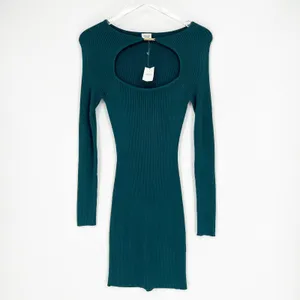 NWT Abercrombie‎ & Fitch Ribbed Dress Women's S Blue French Girl Style thumbnail 2