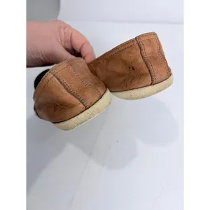 Frye Brown Nubuck Slip-On Flats Minimal Euro Comfort Travel‎ 8M thumbnail 13