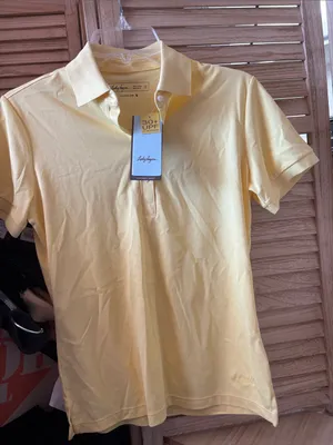 Lady Hagen Yellow Polo Shirt NWT Small thumbnail 1