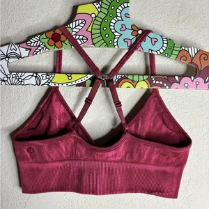Lululemon Ebb To Street Bra A/B Cup Wash Stone Wash Chianti size 6 thumbnail 3