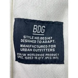 NEW Urban Outfitters BDG Serena White Canvas Zipper Mini Tote Bag Handbag OS thumbnail 3