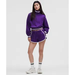Lululemon Scuba Mid-Rise Oversized Shorts 3" College Purple Light Ivory Large thumbnail 10