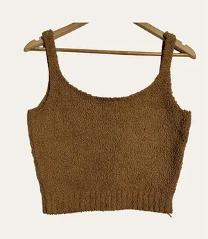 SKIMS Brown Cozy Knit Sleeveless Tank Top Size S/M thumbnail 4