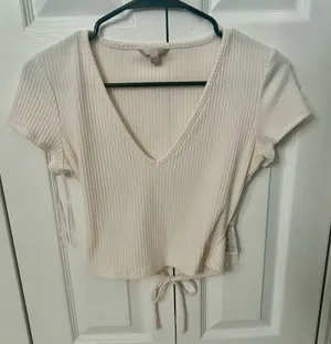 GUESS Women's Ribbed Crop Top - Size S thumbnail 1