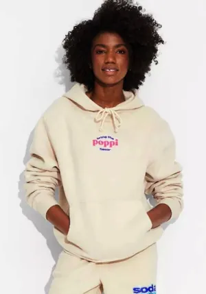 Poppi X Target Stay Juicy Oversized Hoodie Beige Size XS thumbnail 1