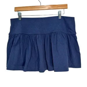 American Eagle Navy Blue Ruffle Skort Womens Large Cotton Jersey Mini Skirt‎ L thumbnail 10
