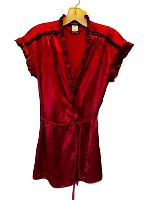 Cinemaetoile Seductivewear Red Robe nwt‎ Size M thumbnail 1