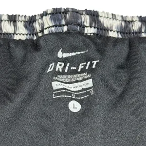 Nike Dri-Fit Lined Running Shorts Black White Gray Large thumbnail 3