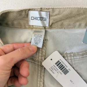 Chico's Vintage Cord Pant Womens 2 (US12/L) Almond Tan Corduroy Straight Leg NWT thumbnail 6