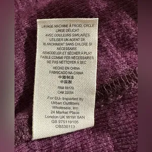 Free People We the Free Split Back Turtleneck Sweater Size Medium purple thumbnail 6