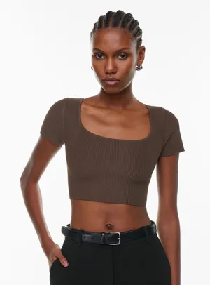 Aritzia Babaton Sculpt Knit Square Neck Top thumbnail 1
