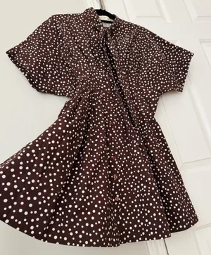 Anthropologie The Tobie Tie-Neck Shirt Dress by Exquise, Size S thumbnail 10