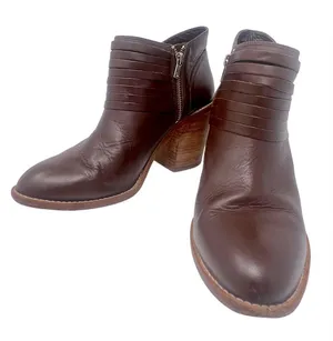 Loeffler Randall Eva Leather Ankle Boots Brown Block‎ Heel Size 10.5 thumbnail 1