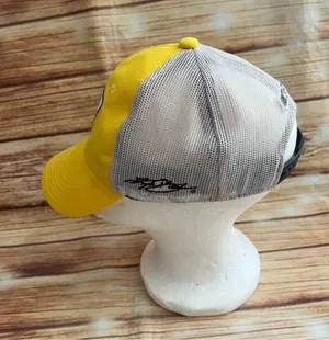 NASCAR Mesh back Team Yellow Hat Cap with driver's number Kyle Busch #18 thumbnail 5