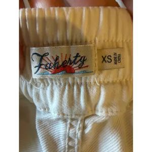 Faherty Arlie Day Pants Women‎ XS Ivory Organic Cotton Linen Drawstring Coastal thumbnail 9