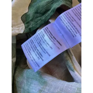 Farm Rio Tropical Anthurium Cutout Romper XS Yellow Green Linen thumbnail 6